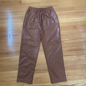 Pleather brown pants - purchased on Vici, size Medium
